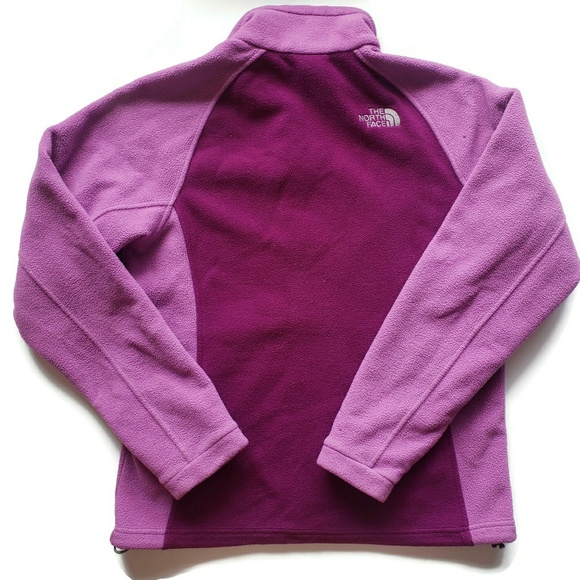 The North Face Women's Purple Fleece Zip up jacket medium - Picture 2 of 8